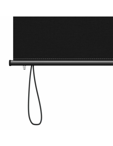 Tenda a rullo Nero 80 x 250 cm Tessuto e Alluminio