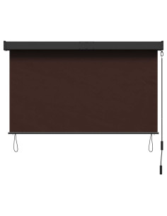 Tenda a rullo Marrone 80 x 250 cm Tessuto e Alluminio 2