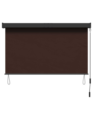 Tenda a rullo Marrone 80 x 250 cm Tessuto e Alluminio