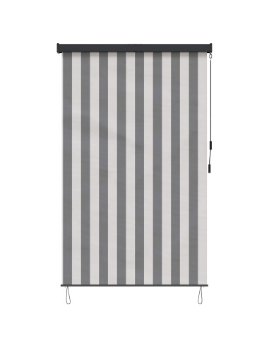 Tenda a rullo Antracite e Bianco 80 x 250 cm