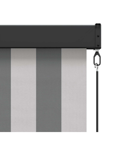 Tenda a rullo Antracite e Bianco 140 x 250 cm