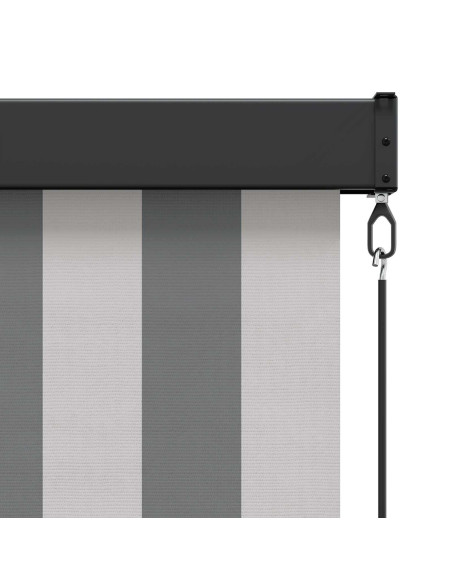 Tenda a rullo Antracite e Bianco 140 x 250 cm