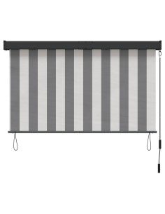 Tenda a rullo Antracite e Bianco 160 x 250 cm 2
