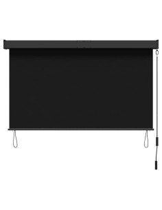 Tenda a rullo Nero 180 x 250 cm Tessuto e Alluminio 2