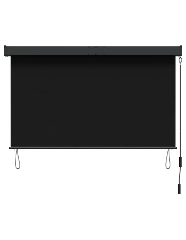 Tenda a rullo Nero 60 x 250 cm Tessuto e Alluminio