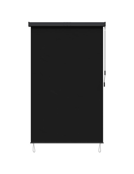 Tenda a rullo Nero 100 x 250 cm Tessuto e Alluminio