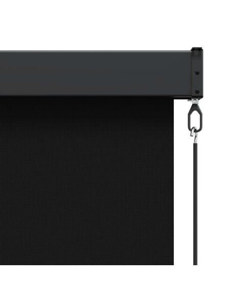Tenda a rullo Nero 100 x 250 cm Tessuto e Alluminio