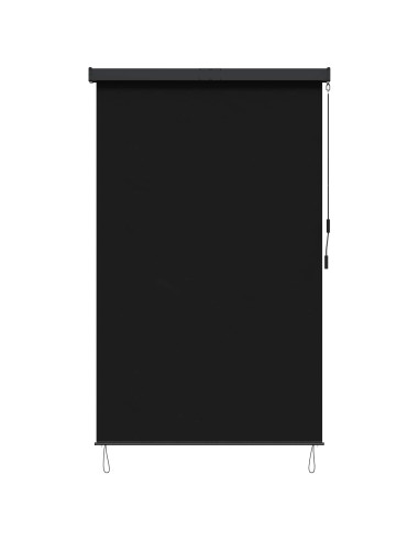 Tenda a rullo Nero 160 x 250 cm Tessuto e Alluminio