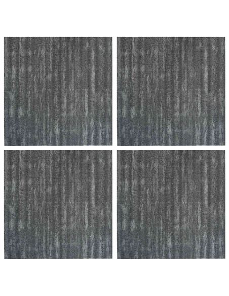 Piastrella per Tappeto Grigio Cemento 50 x 50 cm 4 pcs