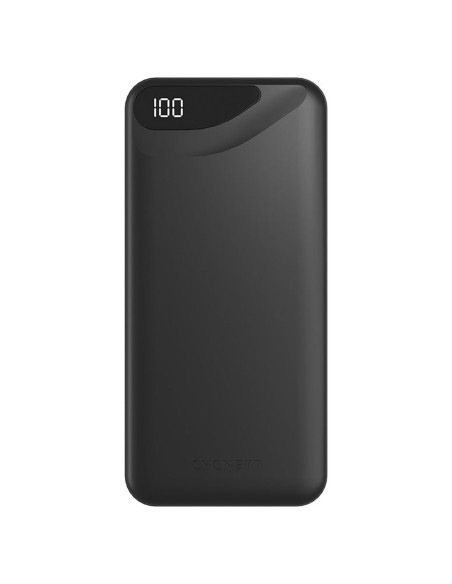 POWER BANK 10000MAH BLACK 3 DEVICE 1 USB-C 2 USB-A DISPLAY CYGNETT