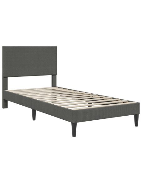 Struttura del letto Grigio Scuro 90 x 190 cm Tessuto in Cords