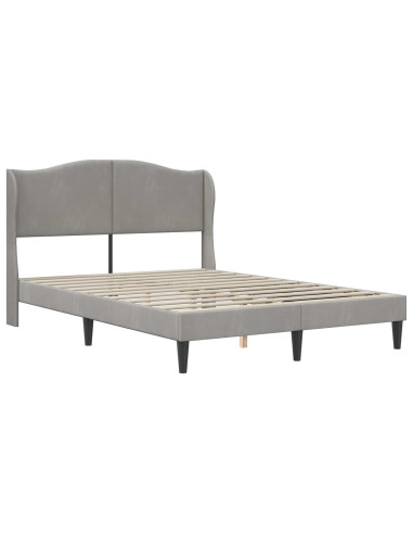 Struttura del letto Grigio Chiaro 120 x 190 cm Velluto