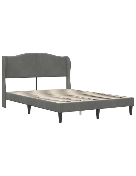 Struttura del letto Grigio Scuro 120 x 200 cm Velluto