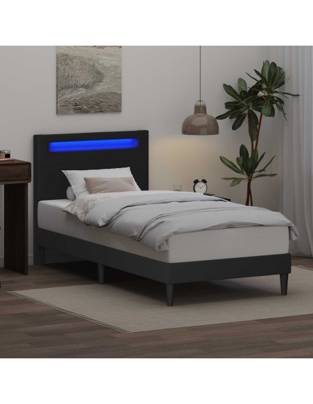 Struttura del letto Nero 90 x 190 cm Similpelle