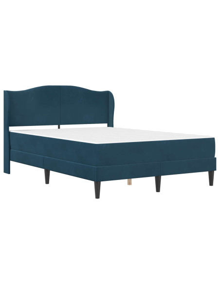 Struttura del letto con testiera Blu 120 x 200 cm Velluto