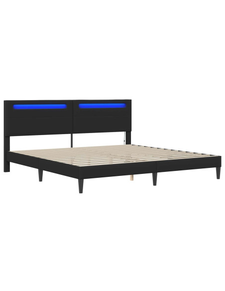 Struttura del letto Nero 180 x 200 cm Similpelle