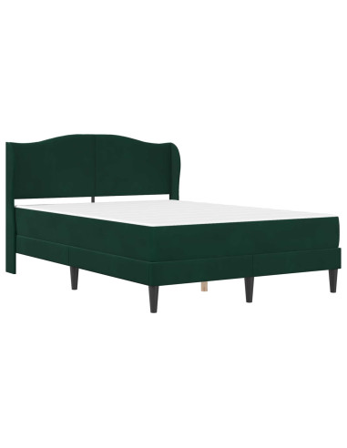 Struttura del letto Verde Scuro 140 x 190 cm Velluto