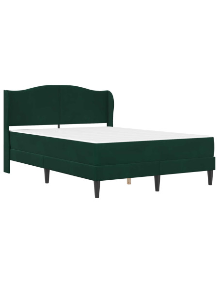 Struttura del letto Verde Scuro 140 x 190 cm Velluto