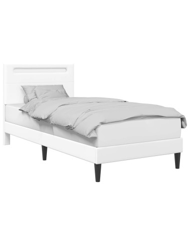 Struttura del letto con testiera Bianco 80 x 200 cm Similpelle