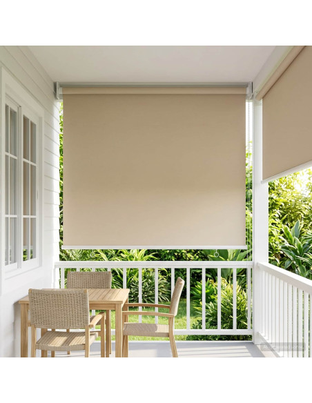 Voletta a rullo con protezione UV Beige 80 x 230 cm Poliestere
