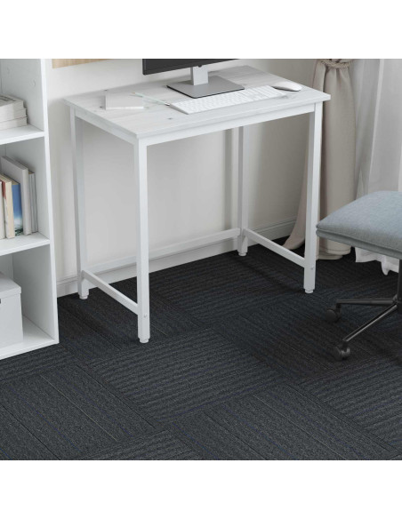 Piastrella per Tappeto Grigio Medio con Strisce 50 x 50 cm