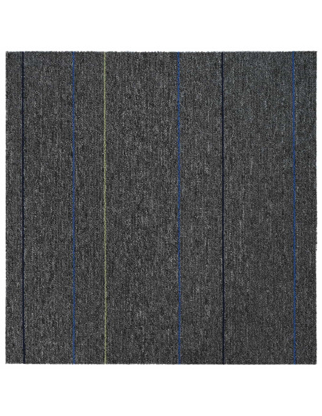 Piastrella per Tappeto Grigio Medio con Strisce 50 x 50 cm