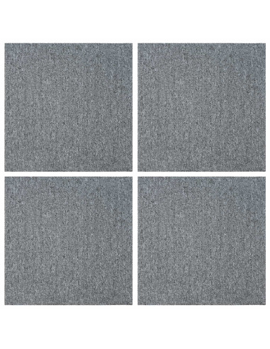 Piastrella per Tappeto Grigio Chiaro 50 x 50 cm 4 pcs