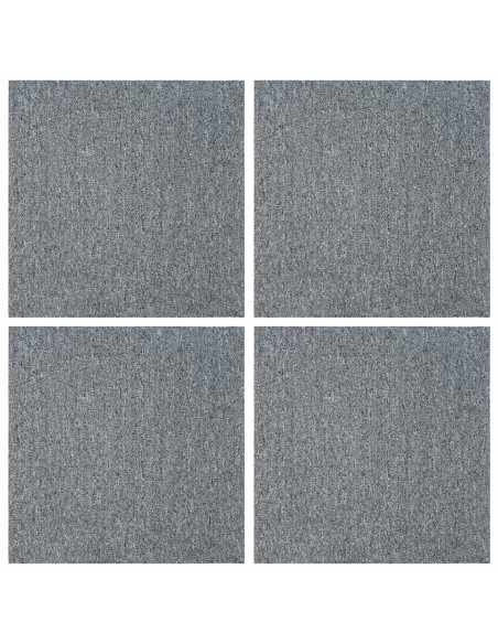 Piastrella per Tappeto Grigio Chiaro 50 x 50 cm 4 pcs