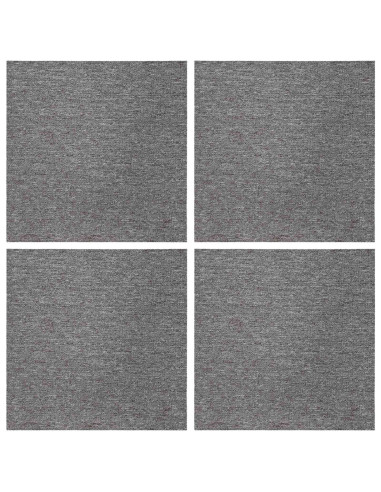 Piastrella per Tappeto Marrone 50 x 50 cm 4 pcs PP e Bitume