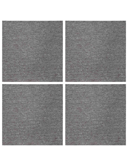 Piastrella per Tappeto Marrone 50 x 50 cm 4 pcs PP e Bitume