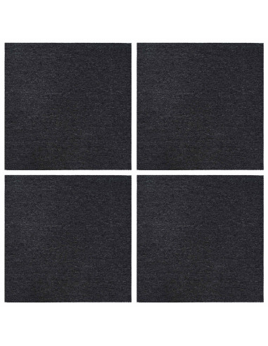 Piastrella per Tappeto Grigio Scuro 50 x 50 cm 4 pcs