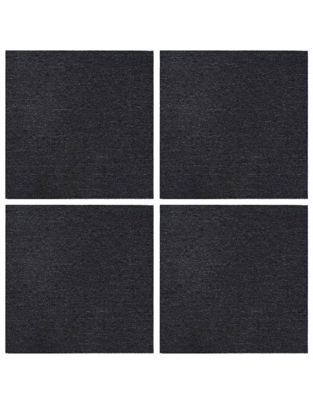 Piastrella per Tappeto Grigio Scuro 50 x 50 cm 4 pcs