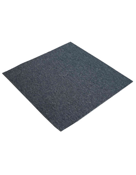Piastrella per Tappeto Blu Grigio 50 x 50 cm 4 pcs PP e Bitume