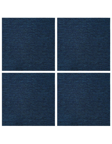 Piastrella per Tappeto Blu 50 x 50 cm 4 pcs PP e Bitume