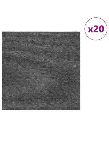 Piastrella per Tappeto Grigio Medio 50 x 50 cm 20 pcs
