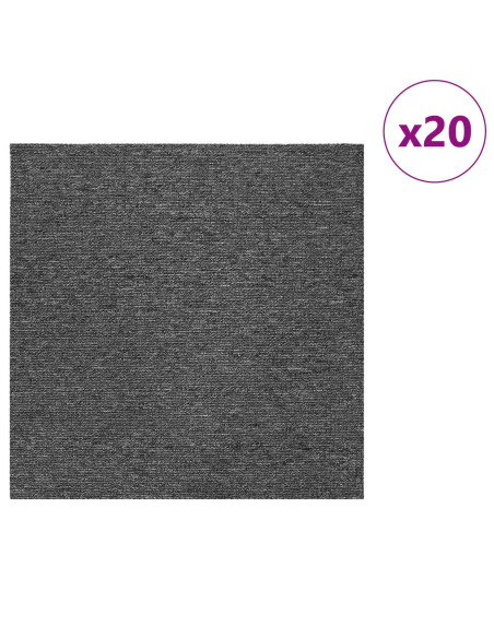 Piastrella per Tappeto Grigio Medio 50 x 50 cm 20 pcs
