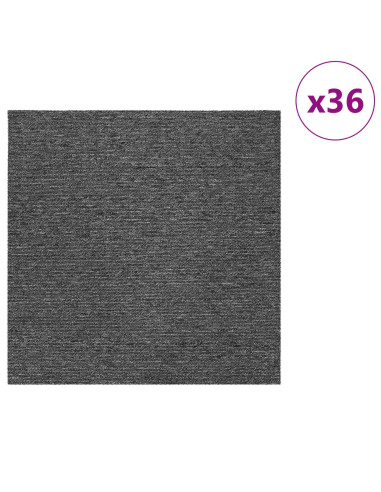 Piastrella per Tappeto Grigio Medio 50 x 50 cm 36 pcs
