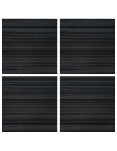 Piastrella per Tappeto Rigato Grigio Chiaro 50 x 50 cm 4 pcs