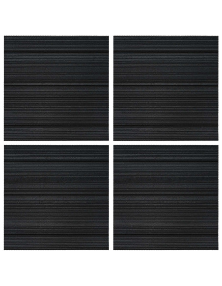Piastrella per Tappeto Rigato Grigio Chiaro 50 x 50 cm 4 pcs