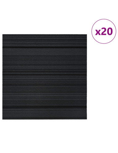 Piastrella per Tappeto Rigato Grigio Chiaro 50 x 50 cm 20 pcs