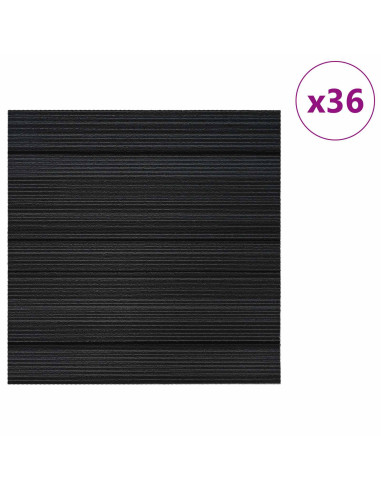 Piastrella per Tappeto Rigato Grigio Chiaro 50 x 50 cm 36 pcs