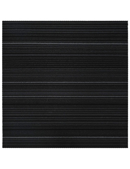 Piastrella per Tappeto Strisce Grigio Scuro 50 x 50 cm 4 pcs