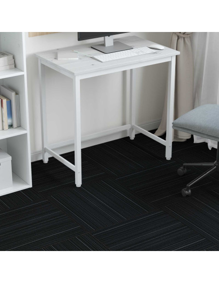 Piastrella per Tappeto Strisce Grigio Scuro 50 x 50 cm 20 pcs