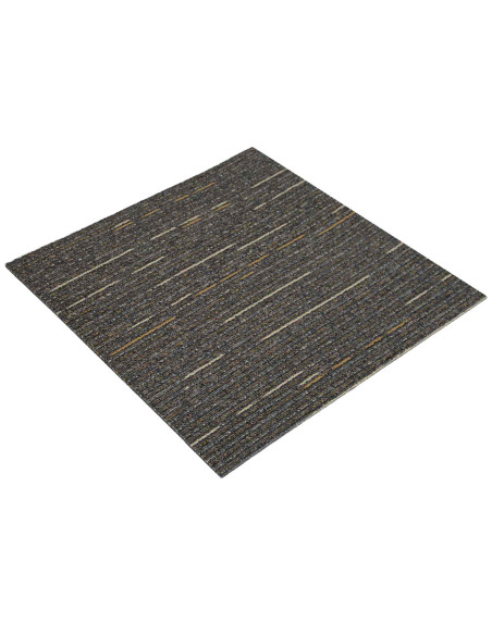 Piastrella per Tappeto Striato Marrone Chiaro 50 x 50 cm 20 pcs