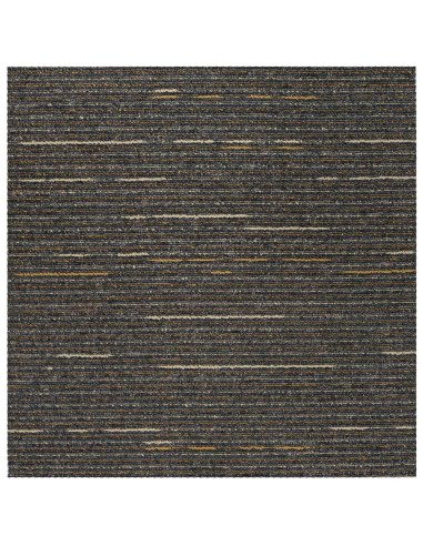 Piastrella per Tappeto Striato Marrone Chiaro 50 x 50 cm 36 pcs
