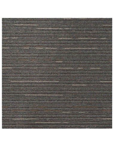 Piastrella per Tappeto Striato Marrone Scuro 50 x 50 cm 4 pcs