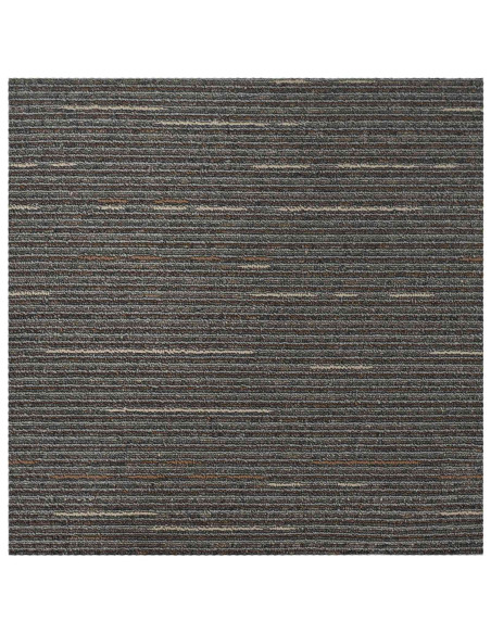 Piastrella per Tappeto Striato Marrone Scuro 50 x 50 cm 4 pcs