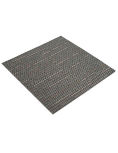 Piastrella per Tappeto Striato Marrone Scuro 50 x 50 cm 36 pcs 2