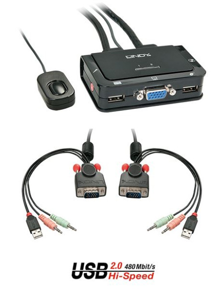 SWITCH KVM COMPACT VGA  USB 2.0   A