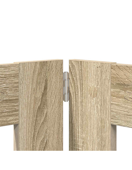 Cancello per cani con supporti 8 pcs Rovere Sonoma 60 x 60 cm